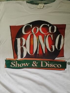 Men's White Vintage Large Coco Bongo Show & Disco The Mask Promo Movie Shirt